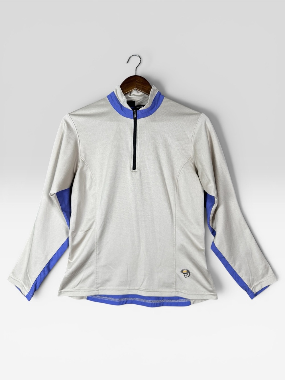 Mountain Hardwear Quarter Zip‎ Pullover Womens Small Tan Purple Performance Top